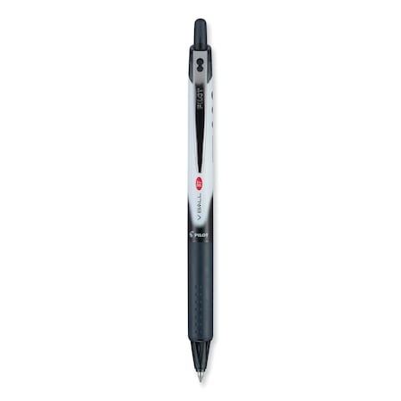 VBall RT Liquid Ink Roller Ball Pen, Retractable, Extra-Fine 0.5 Mm, Black Ink, 12PK